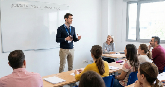 Habilitación docente en grados A, B y C: tu llave para ser profesor de FP. - Cover Image